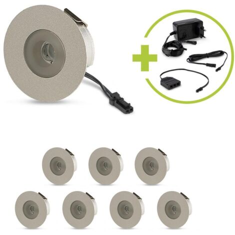 LED Mini Einbauspot rund 1.2W 12V IP20 Ø36mm - Lichtfarbe: Neutralweiß 4000K - Anzahl: 8x