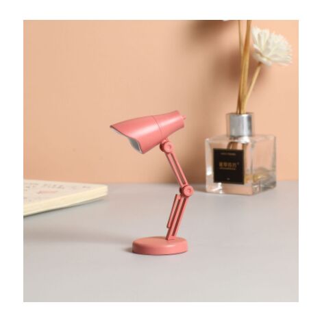 LED Mini Lampe De Table Simple Chambre Chevet Nuit Lampe Dortoir Chambre Lampe De Lecture-01-rose rouge