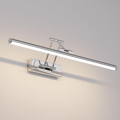 Led Miroir Lampe Salle de Bain 50cm,16W 1200LM Lampes de salle de bains,Rotating Lampe Miroir Salle de Bain Ip44, Aluminium Applique Murale, Miroir Salle de Bain Blanc naturel 4000K,chrome
