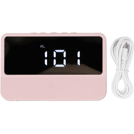 LED Mirror Alarm Clock 2 Levels Brightness Digital Alarm Clock with Snooze and Temperature Display for Bedroom Office