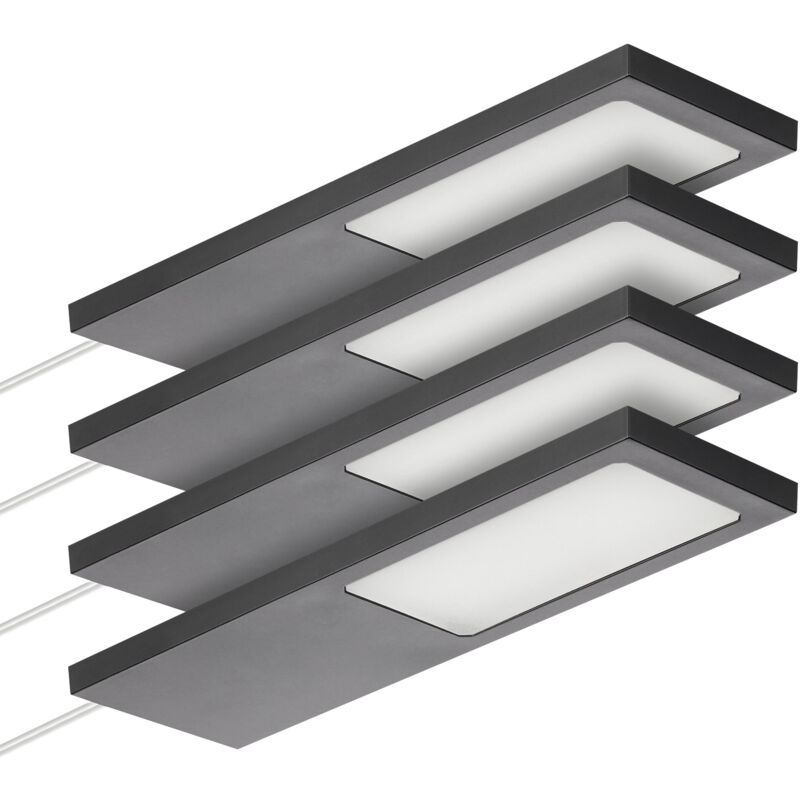 So-Tech Sotech Led-möbelleuchte Giulia Ii Ohne Sensor Schwarz, 2700k Warmweiß Inkl. Trafo & Verteiler, 4er Set