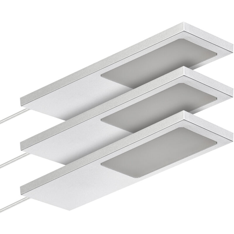 So-Tech Sotech Led-möbelleuchte Giulia Ii Ohne Sensor Silbergrau, 2700k Warmweiß Inkl. Trafo & Verteiler, 3er Set