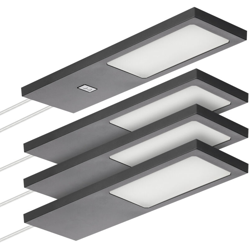 So-tech - Sotech Led-möbelleuchte Giulia Ii Mit / Ohne Sensor Schwarz, 2700k Warmweiß Inkl. Trafo & Verteiler, 4er Set