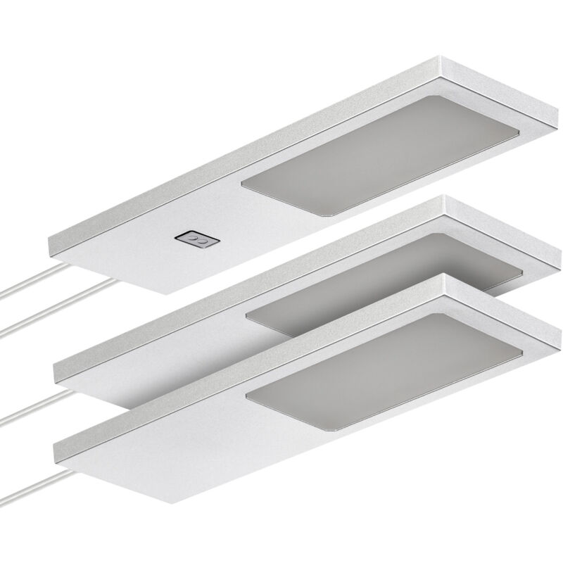So-tech - Sotech Led-möbelleuchte Giulia Ii Mit / Ohne Sensor Silbergrau, 2700k Warmweiß Inkl. Trafo & Verteiler, 3er Set
