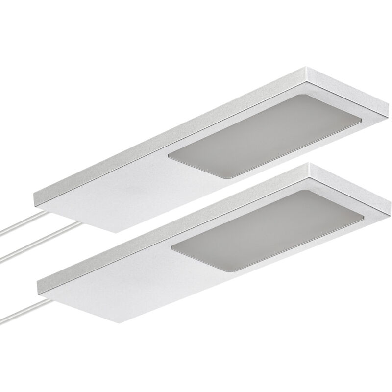 So-tech - Sotech Led-möbelleuchte Giulia Ii Ohne Sensor Silbergrau, 2700k Warmweiß Inkl. Trafo & Verteiler, 2er Set