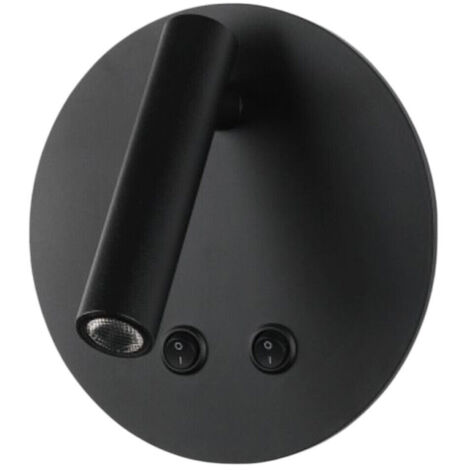 Led Montée Sur Mur Led Double Source 8 Watts Chaud Lumière 3000k Mr-01       Noir