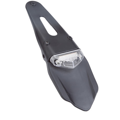 LED-Motocross-Rücklicht mit Kennzeichen- und Bremslicht – Silber