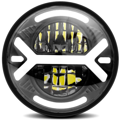 LED-Motorradscheinwerfer, 5-3/4" (5,75 Zoll) IP67 wasserdichter Autoscheinwerfer mit Tagfahrlicht/Blinker/Abblendlicht/Fernlicht