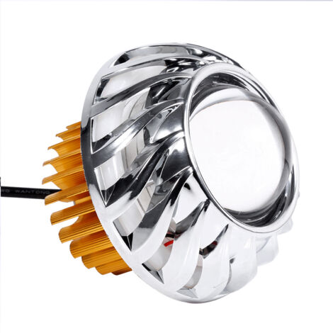 LED-Motorradscheinwerfer mit einzigartigem Halo und Teufels-/Engelsauge, weißes Licht