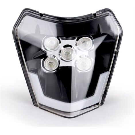 LED-Motorradscheinwerfer mit Kennzeichenbeleuchtung, passend für KTM EXC 300, XC, XCF, XCW, XCFW, SX, SXF, SXS 125 bis 690 (2012–2022).