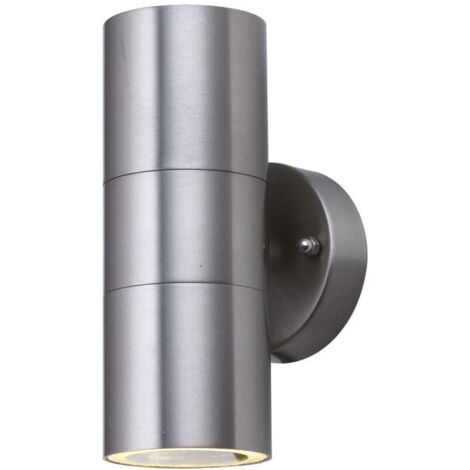 LED Mur extérieur Lampe en acier inoxydable Tube de verre Jardin Cour Véranda Éclairage