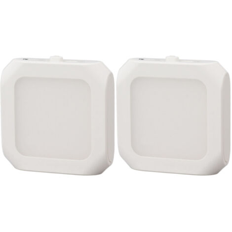 [LED-Nachtlicht] – 2 Stück – Integrierter Lichtsensor – Dimmbar – Dämmerungssensor – ABS – 65 mm