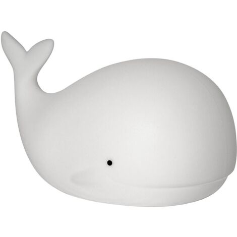 LED Nachtlicht ,Functional Whale', Batterie, Timer, warmweiß und bunt, 16cm