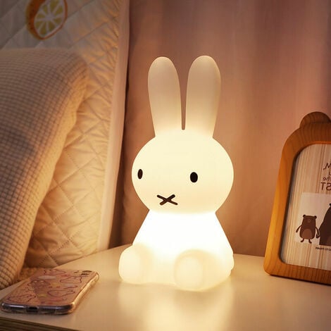MUMU LED-Nachtlicht, Kinderbeleuchtung, Spielzeug, Kaninchen, Raumdekoration, buntes Nachtlicht, geeignet für Kindergeschenke, Heimdekoration, Nachttischlampe, Nachtlicht in Kaninchenform, 28 cm