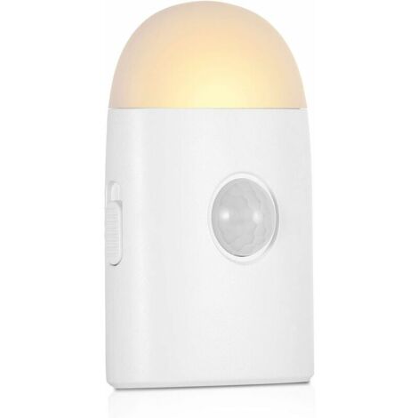 LED-Nachtlicht mit Bewegungsmelder (1 Stück), wiederaufladbar per USB, Lichtsensor-Nachtlicht, Schrankleuchte