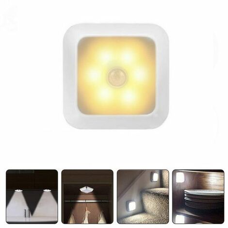 LED-Nachtlicht, Schrankleuchten, Körpersensorlicht, verwendet für Flure/Schränke/Nachttisch, Weiß, Warmes Licht, KINSI