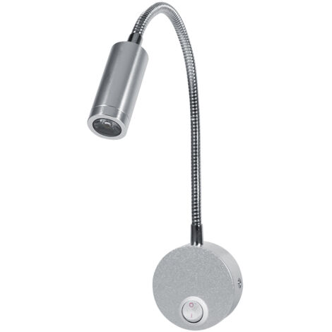 LED-Nachttischlampe, flexible Schwanenhals-Lese- und Lernlampe, warm- und kaltweiße Lampe, verstellbare Kopf-Wandlampe für Schlafzimmer, Wohnzimmer, Büro (kaltweiß)