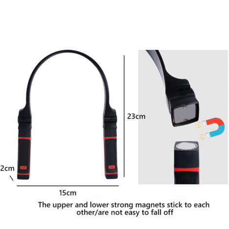 LED-Nackenleselampe, tragbar für Bett, Stricken, Camping und Reparaturen, verstellbares Licht.