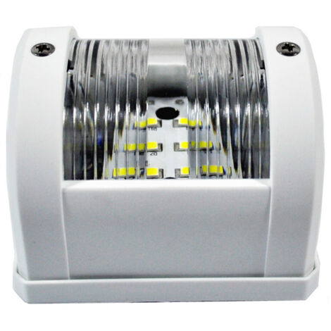 LED-Navigationslichter, Schiffssignallichter, Mastlichter, Schiffs- und nautische Hardware-Zubehörteile aus weißem Kunststoff.