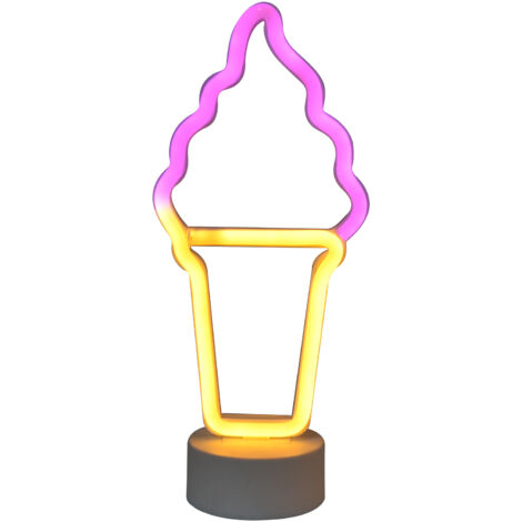 LED-Neon-Eiscreme-Schild für Babyzimmer, Bar, Hochzeit, Partydekoration mit Ständer