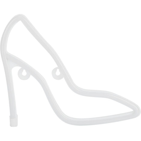LED-Neon-Schild „High Heel“ für Wanddekoration, Party, Bar – 24 cm, 5 V, IP45, Rosa, ABS+PVC, batterielos