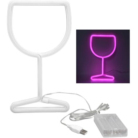 [LED-Neonlicht] [Flexibler Schlauch] Hängendes LED-Neonlichtpanel, rosa Licht, energiesparende LED-Lichtquelle, duale Stromversorgung (USB/Batterie), 26,7 cm, Schutzart IP45, Dekoration für Bar, Zuhau