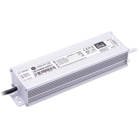 LED Netzteil 60W 12V 5A IP67 LongLife LED JLV-12060KA-S Schaltnetzteil Konstantspannung CV