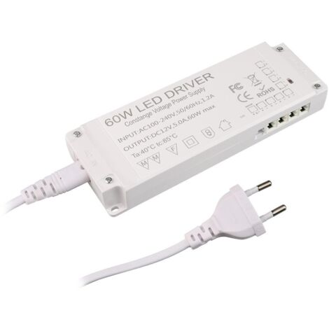 LED Netzteil 60W 12V 8Port weiss