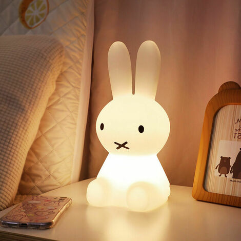 LED Night Light, Children's Lighting Toy Rabbit Room Decoration Colorful Night Light, Suitable for Children's Gifts, Home Decoration, Bedside Lamp, Rabbit Shaped Night Light, 28CM