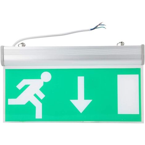 LED-Notausgangsschild, Acryl-Sicherheits-Evakuierungslicht, LED-Lichtquelle mit hoher Helligkeit für Einkaufszentren/Supermärkte/Hotels/Krankenhäuser/Bibliotheken, 110–220 V (niedrig).