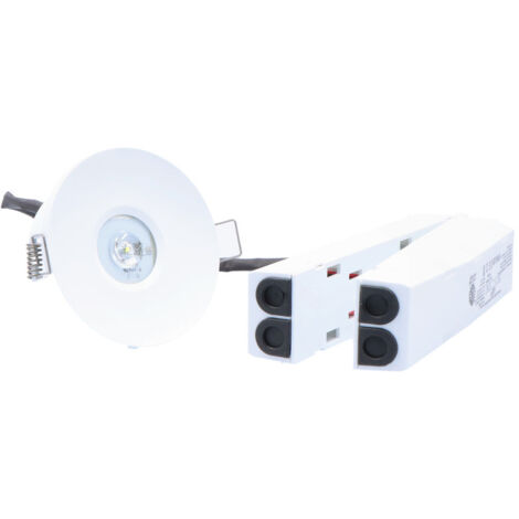 LED-Notleuchte, AXP ECO 3W 405lm 1h Einzweck, offene Optik, weiß, IP65