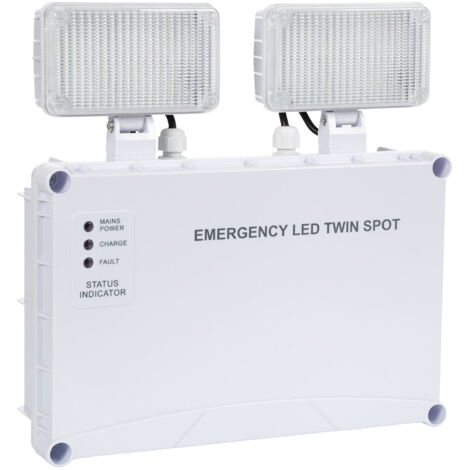 LED-Notleuchte TwinSpot Eckig 6W 6 W
