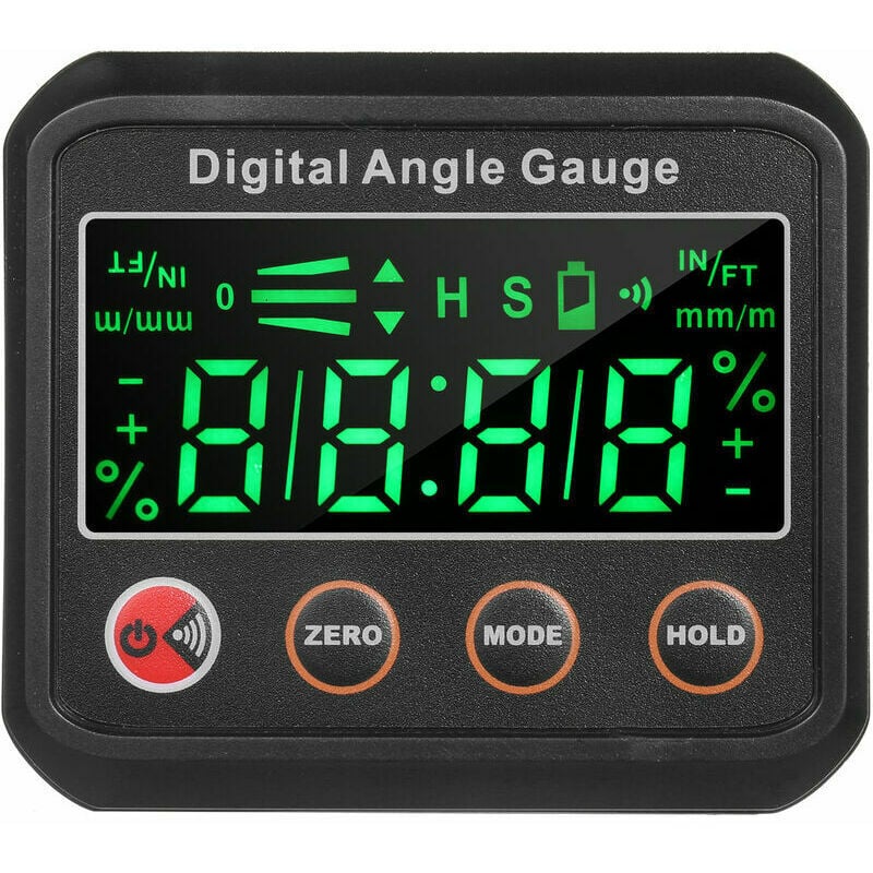 Led Numerique Niveau Goniometre Viseur D'Angle Inclinometre 2,7 Pouces Mini Niveau Boite V-Gorge a Base Magnetique Avec Audible Buzzer