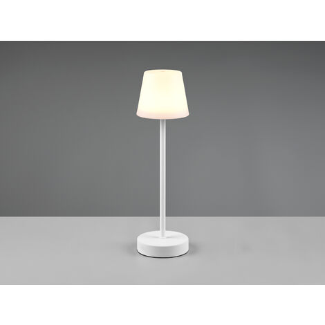 LED Outdoor Akku Tischleuchte MARTINEZ touch dimmbar, Weiß 39cm