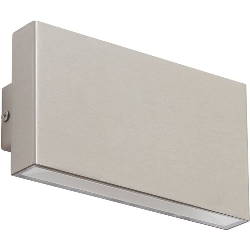 Lindby - Outdoor Wall Light Dilvana (modern) in Silver made of Stainless Steel (2 light sources,) from stainless steel