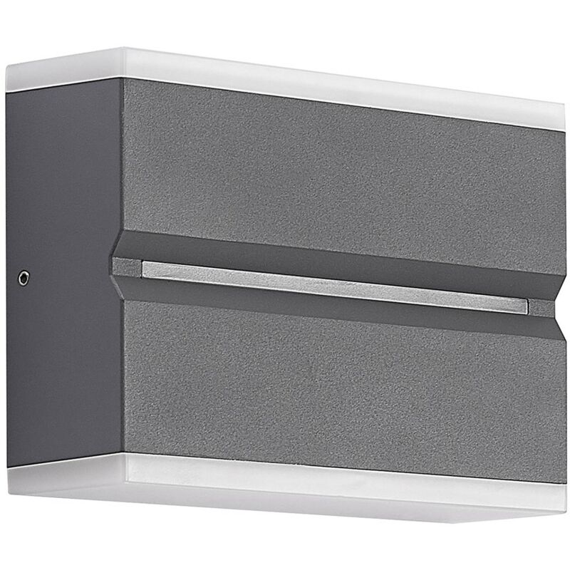 Outdoor Wall Light Itarion (modern) in Silver made of Aluminium (1 light source,) from Prios dark grey