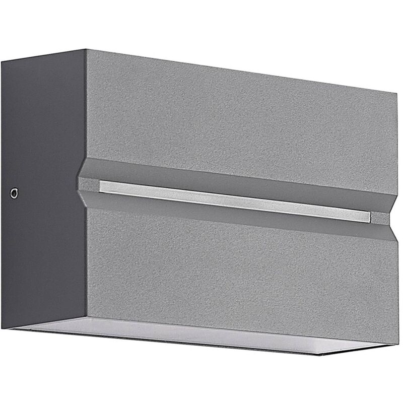 Outdoor Wall Light Itarion (modern) in Silver made of Aluminium (1 light source,) from Prios dark grey