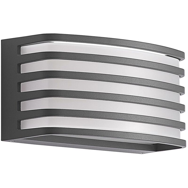Outdoor Wall Light Kamenu (modern) in Silver made of Aluminium (1 light source,) from Prios dark grey, white