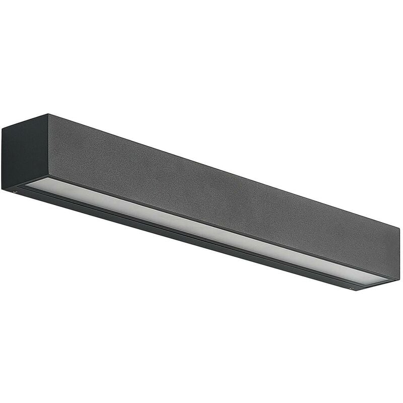 Outdoor Wall Light Lengo (modern) in Black made of Aluminium (2 light sources,) from Arcchio - graphite