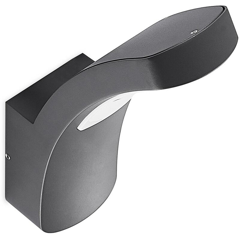 Outdoor Wall Light Moshe (modern) in Black made of Aluminium (1 light source,) from Lindby - dark grey (RAL 7016)