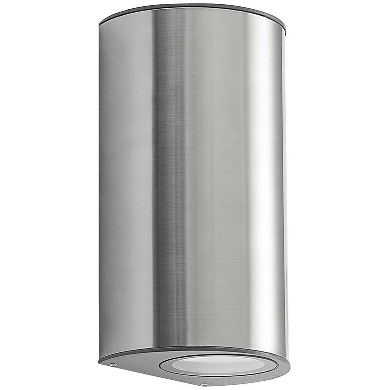 Prios - Outdoor Wall Light Zavallina (modern) in Silver made of Aluminium (1 light source,) from stainless steel, dark grey