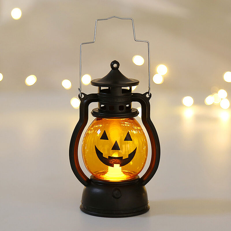 

Asupermall - LED P-umpkin Design Luz nocturna al lado de la lampara Portatil Funciona con celdas Blanco calido para Festival de Halloween Decoracion