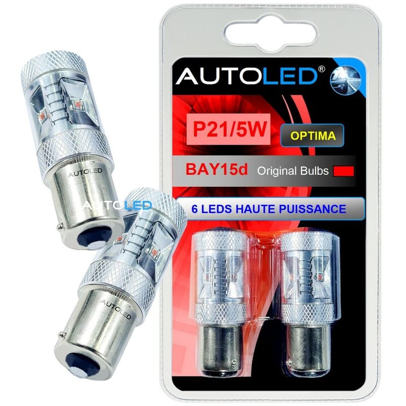 Led P21/5W 6 leds haute puissance rouge Autoled