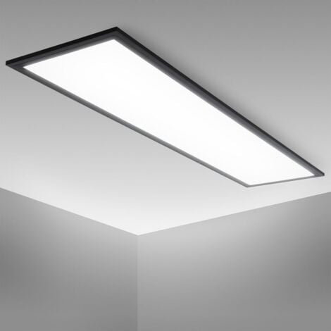 LED Panel 100x25 cm - 22W, 2300lm, flach, neutralweiß, schwarz