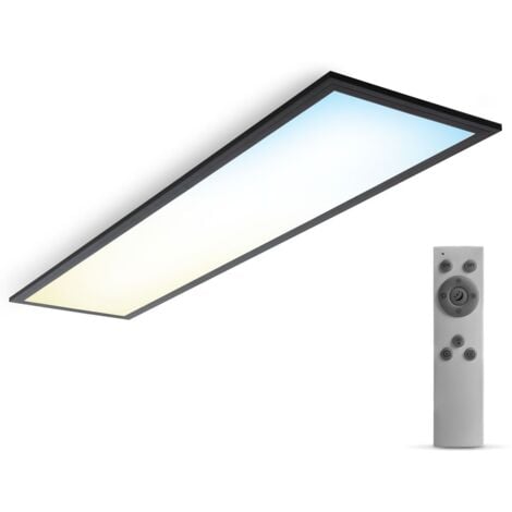 LED Panel 100x25 cm - 24W, 2600lm, dimmbar, Fernbedienung, CCT, schwarz