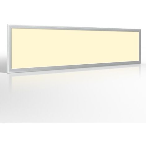 LED Panel 120x30cm 40W Rahmen silber - Lichtfarbe: Warmweiß 3000K