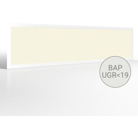 LED Panel 120x30cm 40W UGR19 110lm/w Rahmen weiß - Lichtfarbe: Warmweiß 3000K
