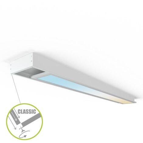 LED Panel Aufbaurahmen Classic 120x15cm weiß Aufputz Montagerahmen