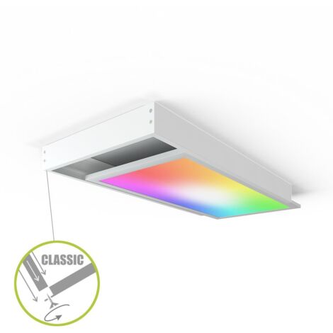LED Panel Aufbaurahmen Classic 30x60cm weiß Aufputz Montagerahmen