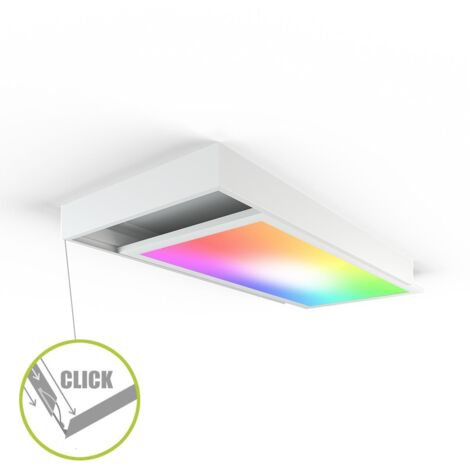 LED Panel Aufbaurahmen Click 30x60cm weiß Aufputz Montagerahmen